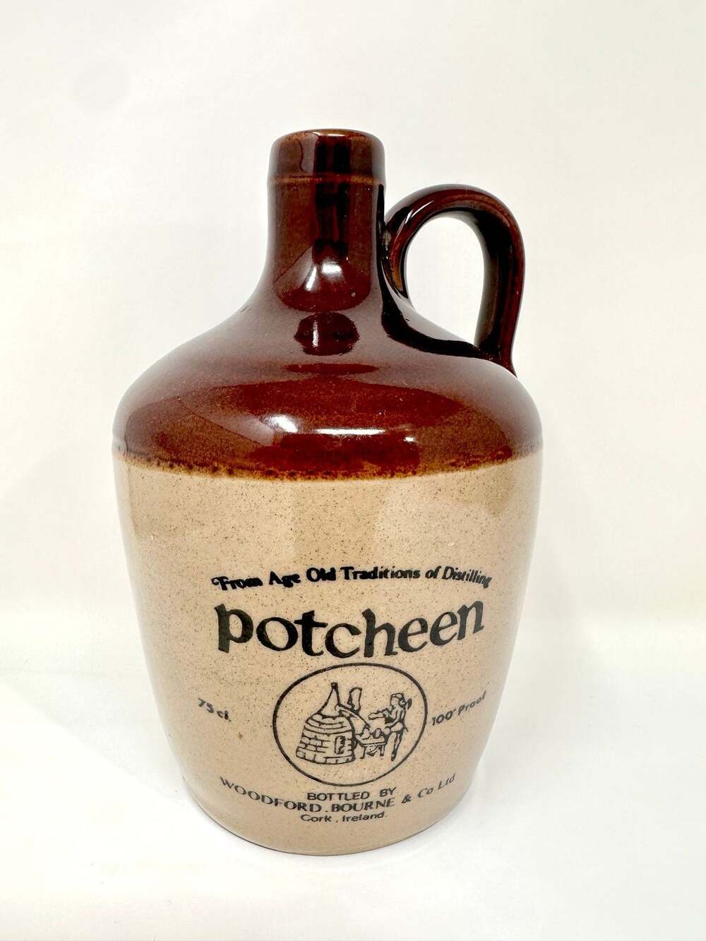 Vintage Woodford Bourne Potcheen ceramic crock Jug 75 cl Ireland